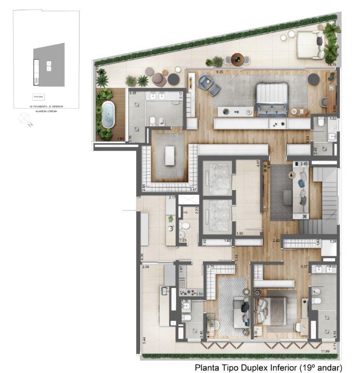 JARDINS 263M² PRIVATIVOS 4 VAGAS