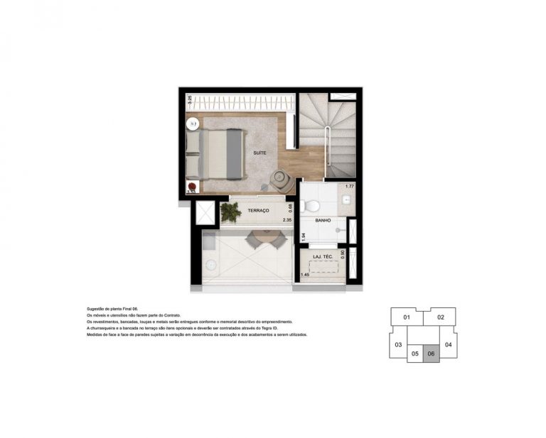 JARDINS 70m² 2 DORMS