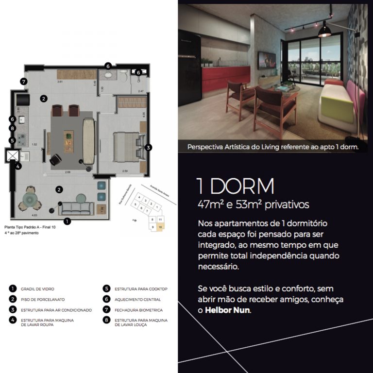 VILA NOVA CONCEIÇÃO 38-52M² STUDIOS E 1 DORM