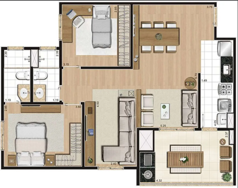 VILA GUILHERME 2 E 3 DORMS 1 SUÍTES 63-79m² 1 OU 2 VAGAS