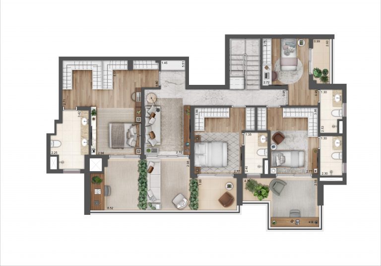 CHÁCARA KLABIN 123-144 M² 4 DORMS OU 3 SUÍTES 2 VAGAS