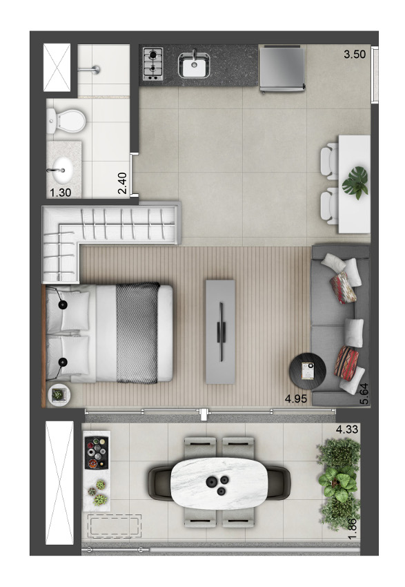 ALTO DA BOA VISTA 1 A 2 DORMS 41-67 M2