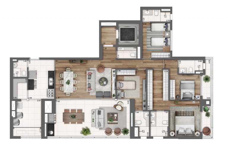 PERDIZES 140-190 m2, 4 suítes 2 a 3 vagas