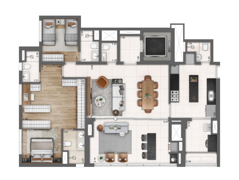 PERDIZES 140-190 m2, 4 suítes 2 a 3 vagas