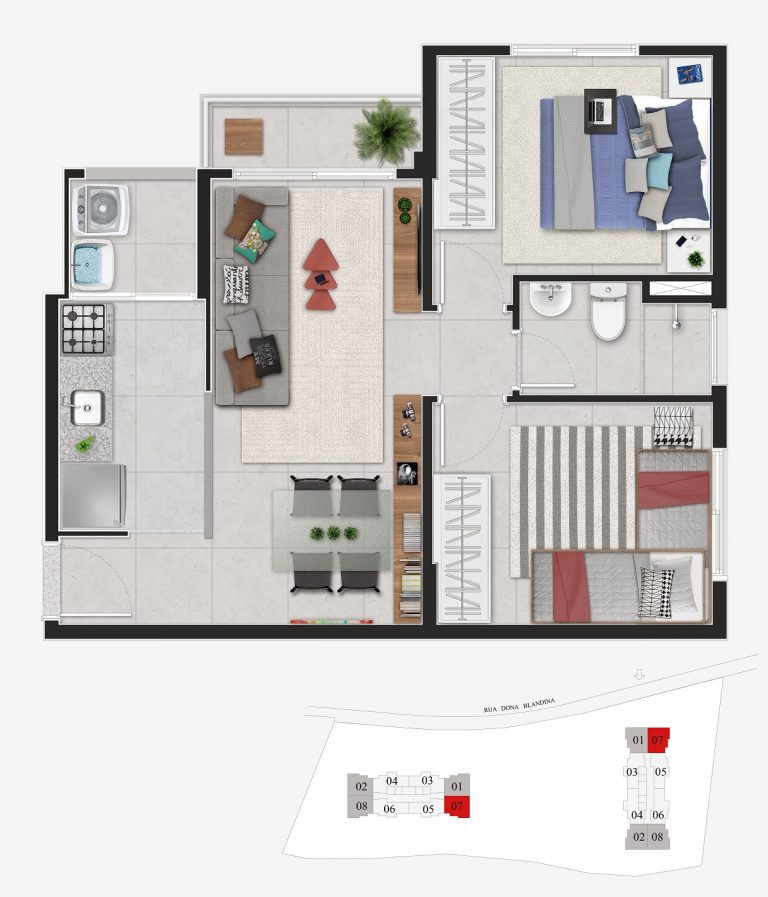 JAGUARIBE 48 m² 2 dorms 1 vaga