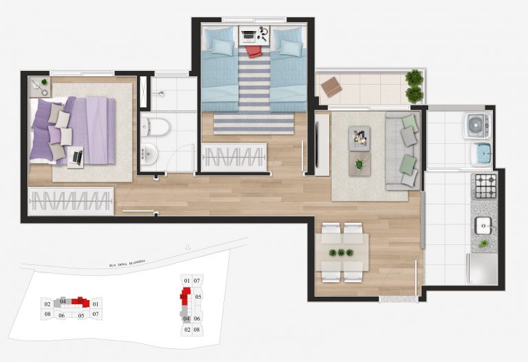 JAGUARIBE 48 m² 2 dorms 1 vaga