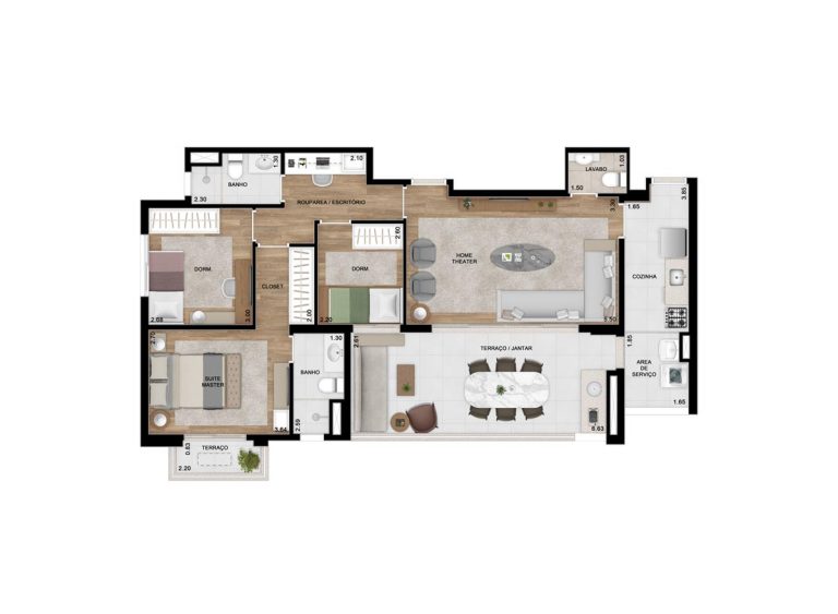 VILA ANASTÁCIO 104-136m² 3 A 4 DORMS 1 A 3 SUÍTES