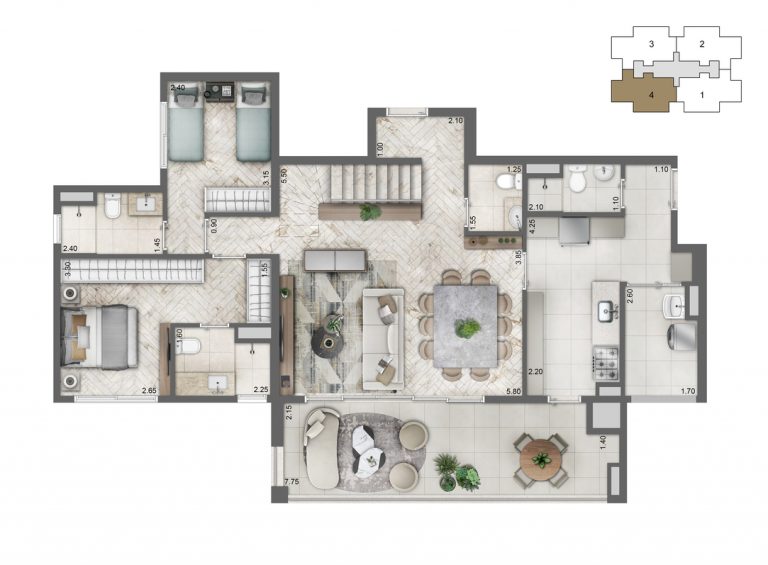 SANTO AMARO 113-136m² 3 ou 4 DORMS. 2 OU 3 SUÍTESes 2 vagas