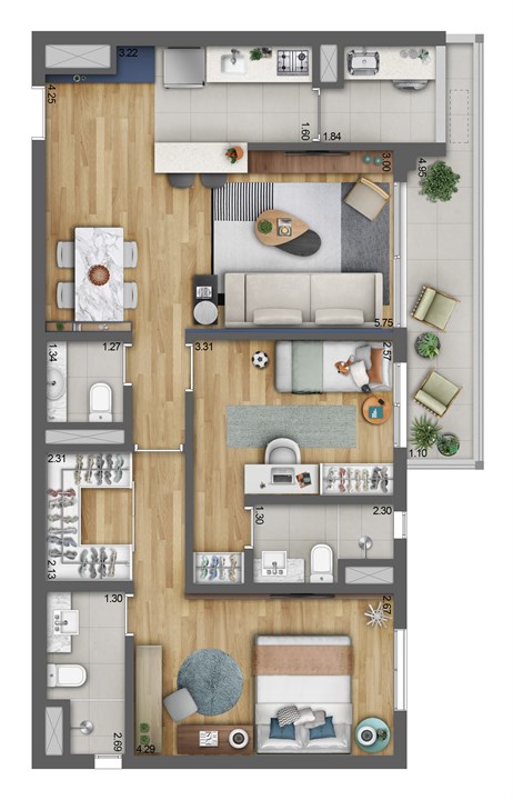 VILA IPOJUCA 131m² 3 DORMS 3 SUÍTES 2 OU 3 VAGAS