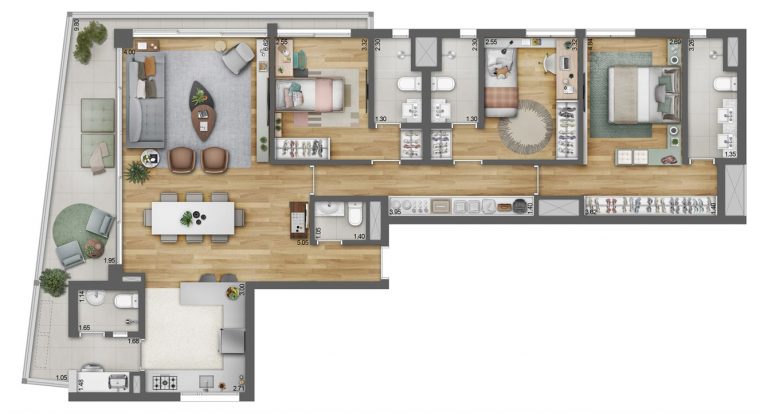 VILA IPOJUCA 131m² 3 DORMS 3 SUÍTES 2 OU 3 VAGAS