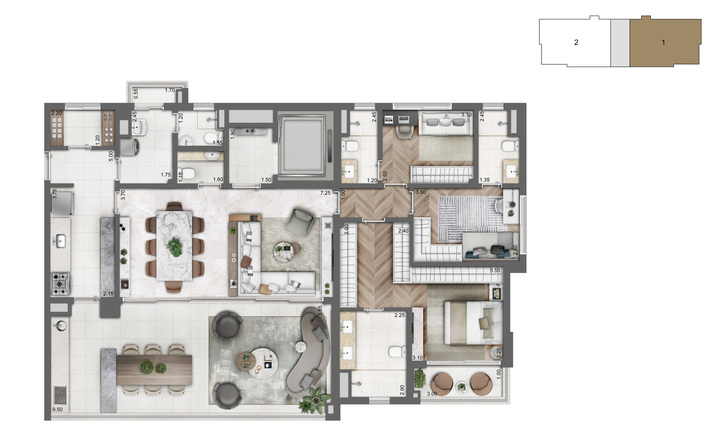 CAMPO BELO 166m² 3 DORMS 3 SUÍTES 2 OU 3 VAGAS