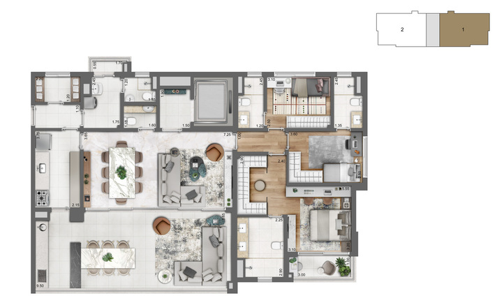 CAMPO BELO 166m² 3 DORMS 3 SUÍTES 2 OU 3 VAGAS