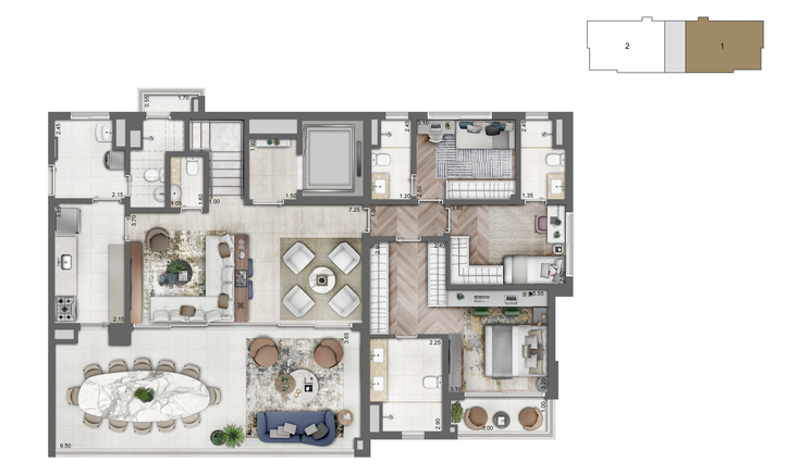 CAMPO BELO 166m² 3 DORMS 3 SUÍTES 2 OU 3 VAGAS