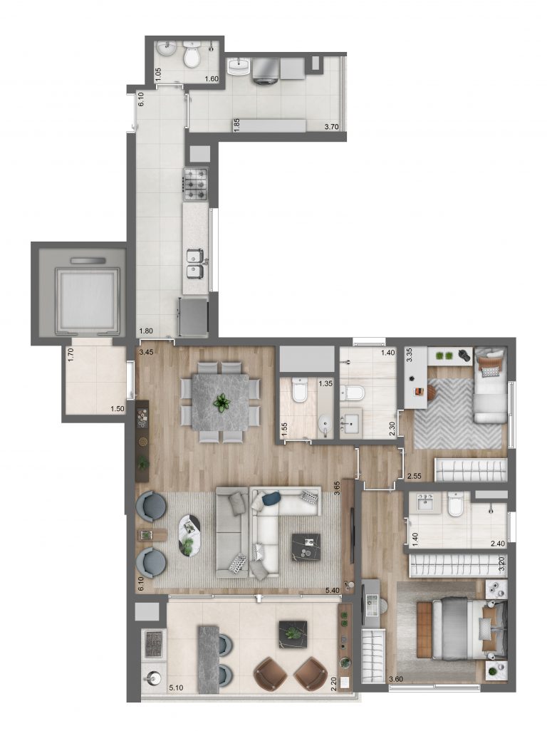 PERDIZES 109-157m² 2 a 4 DORMS 2 ou 3 SUÍTES