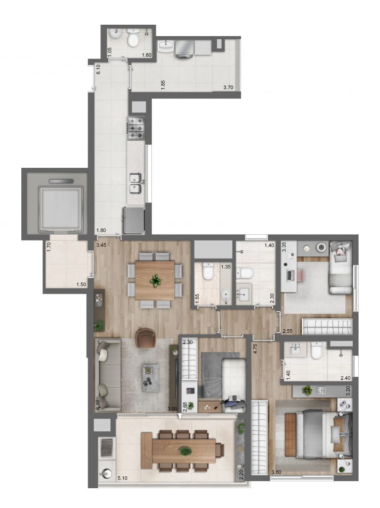 PERDIZES 109-157m² 2 a 4 DORMS 2 ou 3 SUÍTES