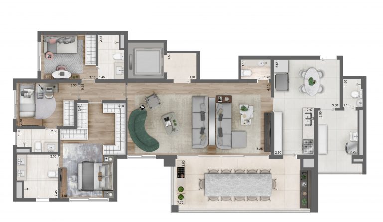 PERDIZES 109-157m² 2 a 4 DORMS 2 ou 3 SUÍTES