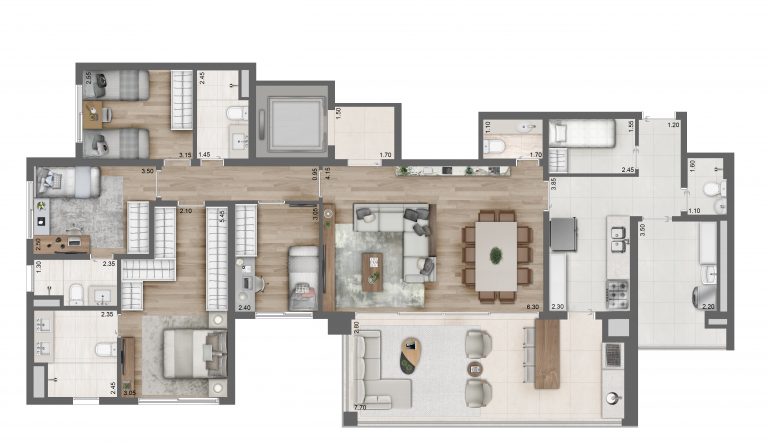 PERDIZES 109-157m² 2 a 4 DORMS 2 ou 3 SUÍTES