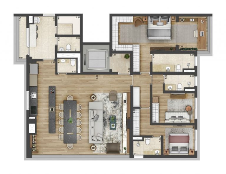 PERDIZES 173m² 3 SUÍTES E HALL PRIVATIVO