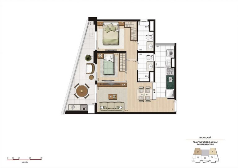 ALTO DA LAPA 68m² 1 SUÍTE 2 OU 3 DORMS