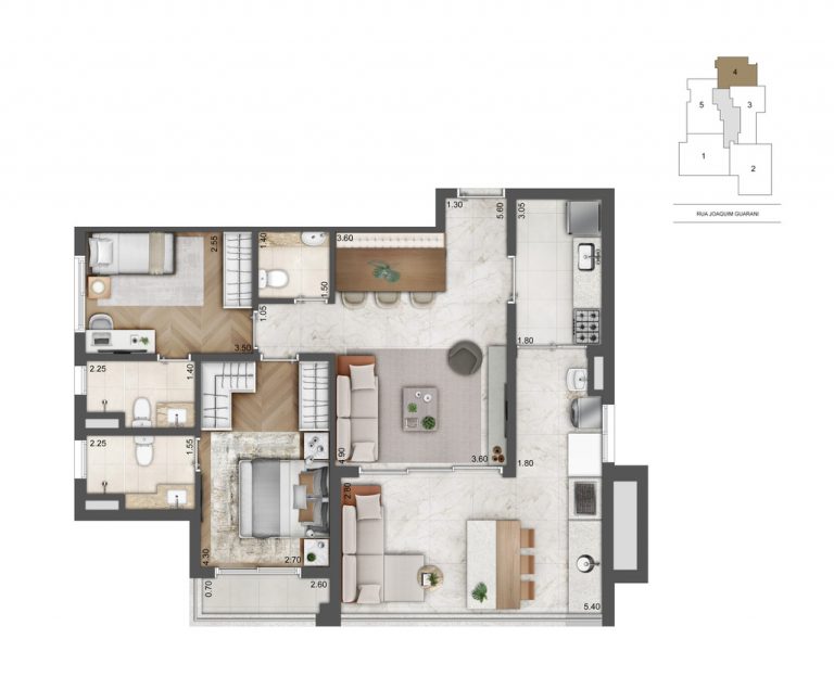 BROOKLIN 110-157m² 2 OU 3 SUÍTES 2 VAGAS