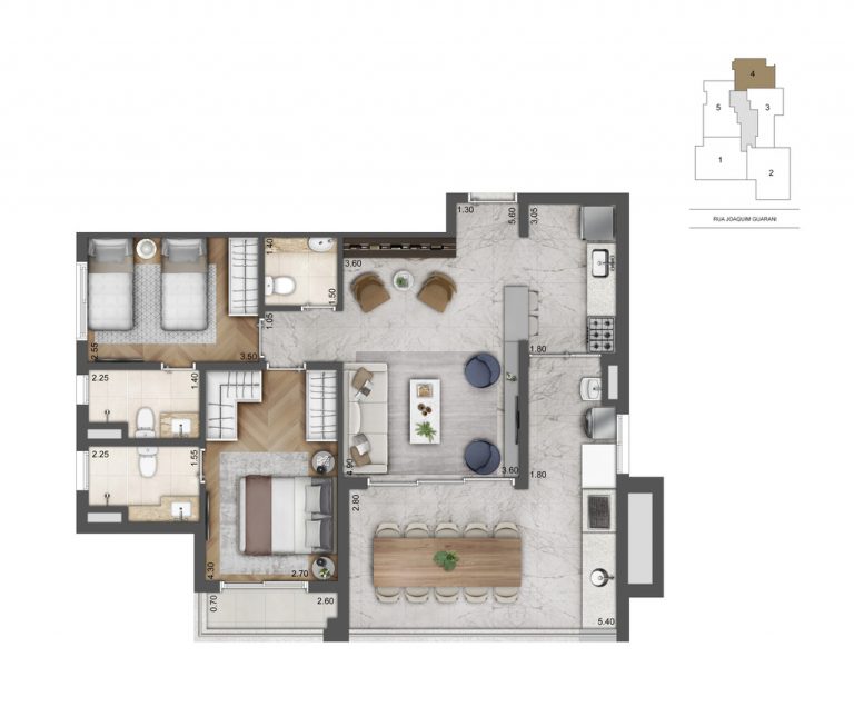 BROOKLIN 110-157m² 2 OU 3 SUÍTES 2 VAGAS