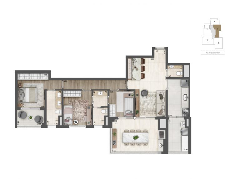 BROOKLIN 110-157m² 2 OU 3 SUÍTES 2 VAGAS