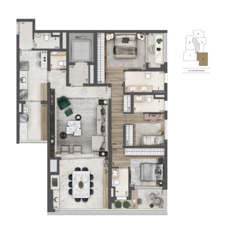 BROOKLIN 110-157m² 2 OU 3 SUÍTES 2 VAGAS