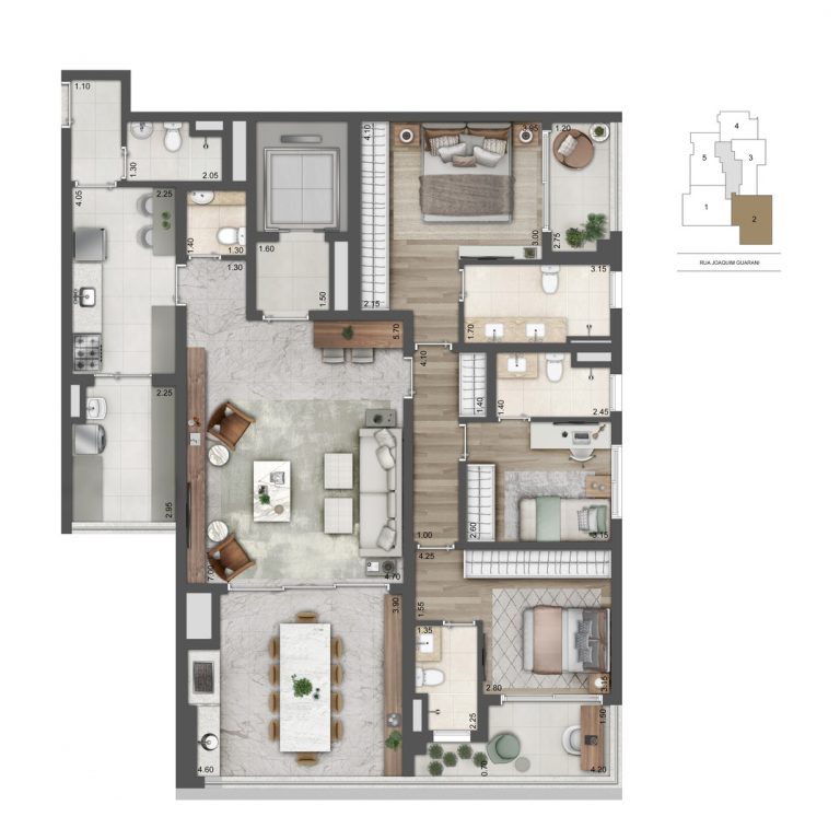 BROOKLIN 110-157m² 2 OU 3 SUÍTES 2 VAGAS