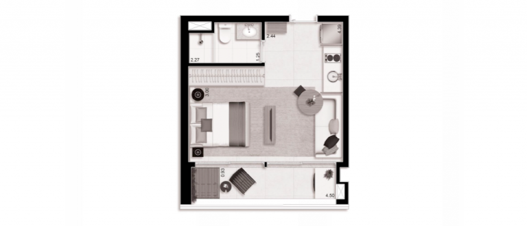 PINHEIROS 1 E 2 Dormitórios  29 M² A 130 M² MIXED USE Destaque