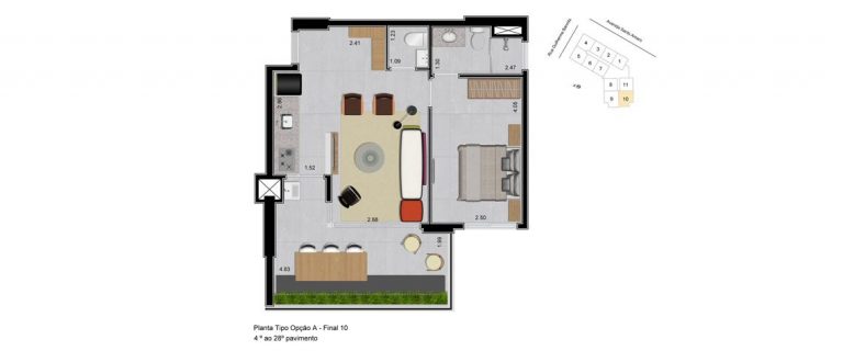 VILA NOVA CONCEIÇÃO 38-52M² STUDIOS E 1 DORM