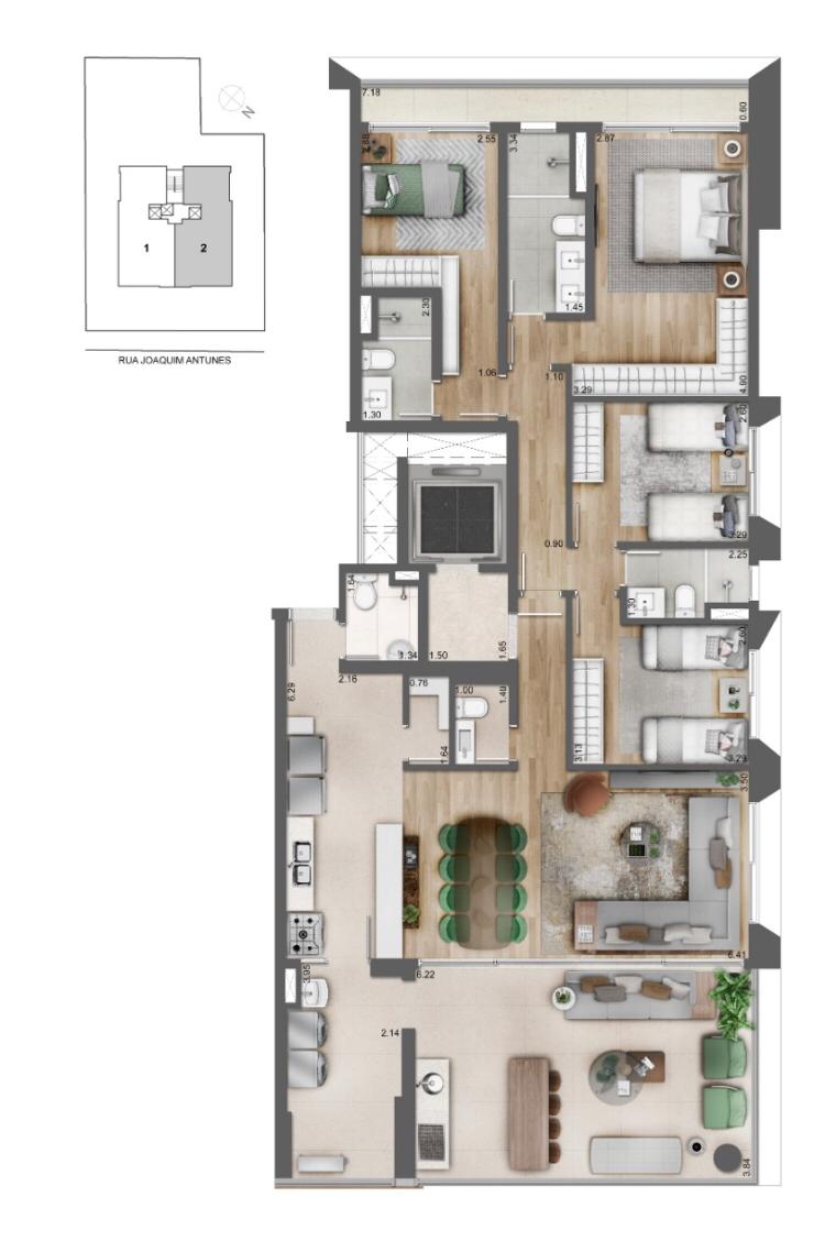 PINHEIROS 174 M² 4 DORMITÓRIOS 2 SUÍTES