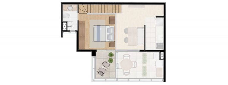 VILA OLIMPIA 1 E 2 Dormitórios 30-121 m²