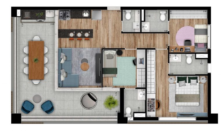 PERDIZES Studio 23M² – 1, 2 e 3 dorms 69-99 M²