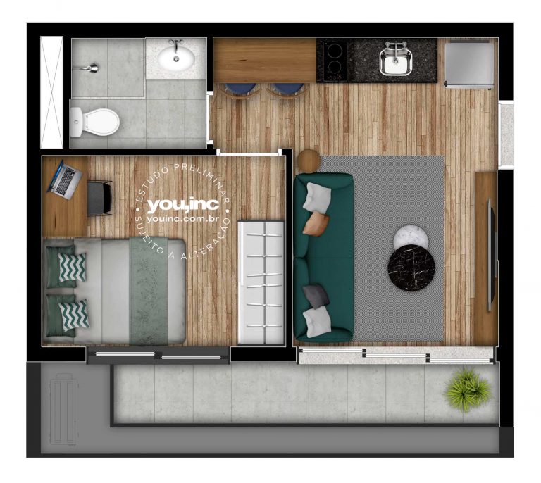 PINHEIROS STUDIOS DE 23M²,  69-96 M², 1, 2 E 3 DORMS.