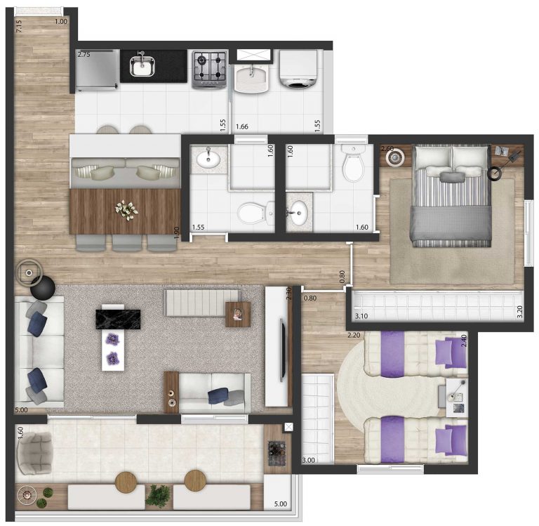 VILA CLEMENTINO 51 A 70 M² 2 e 3 DORMS