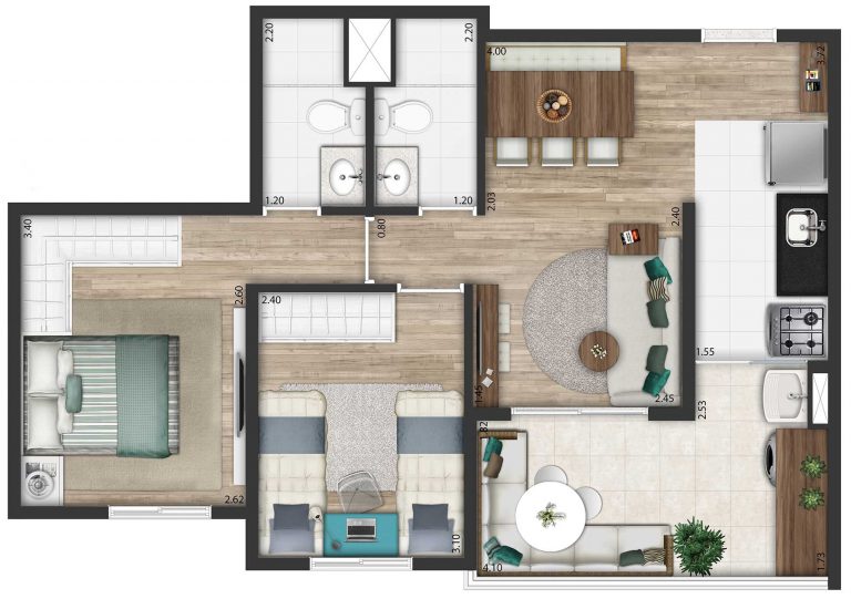 VILA CLEMENTINO 51 A 70 M² 2 e 3 DORMS