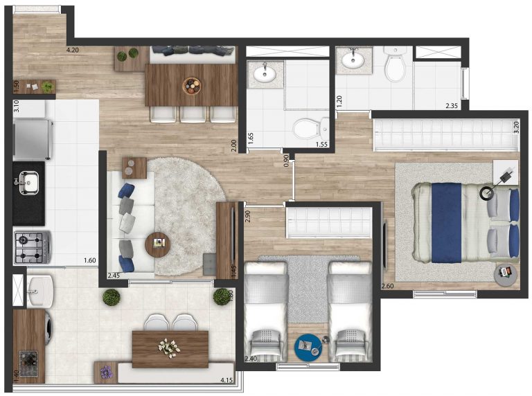 VILA CLEMENTINO 51 A 70 M² 2 e 3 DORMS