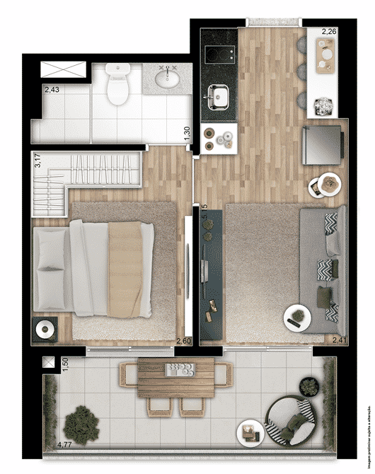 CONSOLAÇÃO Studio, 1 e 2 Dorms.