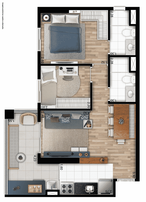 CONSOLAÇÃO Studio, 1 e 2 Dorms.