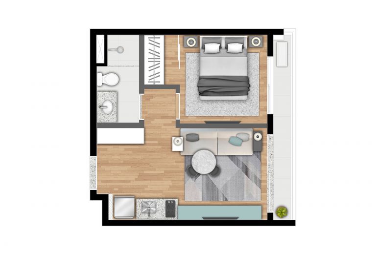 VILA MARIANA 31 M² 1 DORMITÓRIO