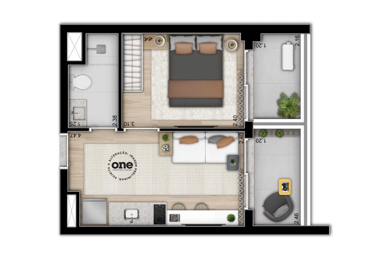 CONSOLAÇAO STUDIO E 1 DORMITÓRIO 24-32M²