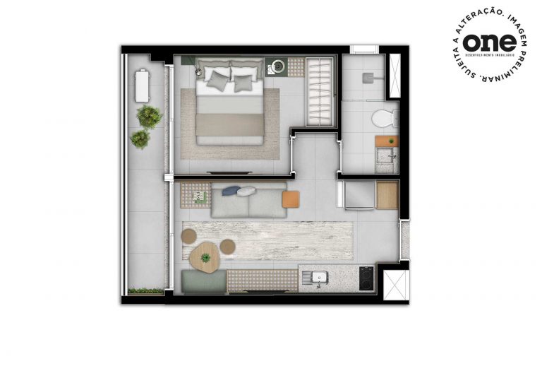 ALTO DA BOA VISTA STUDIOS de 27 M², 33 à 34 M² e 1 DORM E 45 à 57 M² 2 DORMS