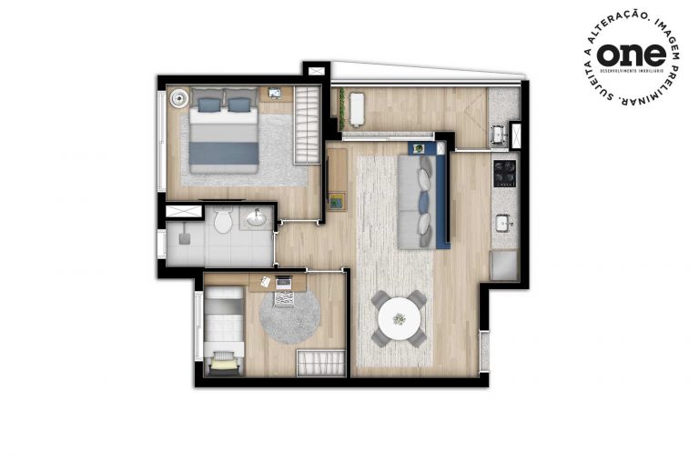 ALTO DA BOA VISTA STUDIOS de 27 M², 33 à 34 M² e 1 DORM E 45 à 57 M² 2 DORMS