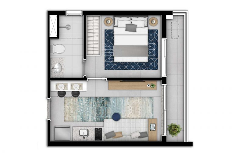 VILA MADALENA  29 M² 1 DORMITÓRIO