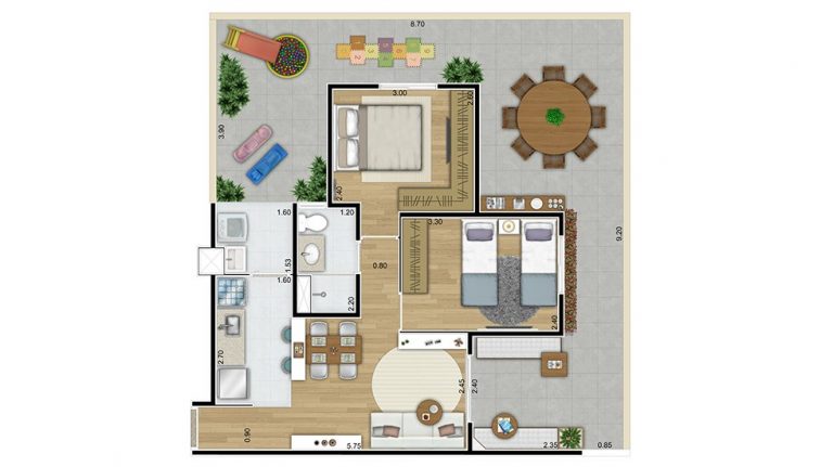 JARDIM IRIS 49-63 M²  2 E 3 DORMITÓRIOS