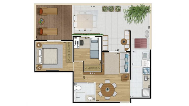 JARDIM IRIS 49-63 M²  2 E 3 DORMITÓRIOS