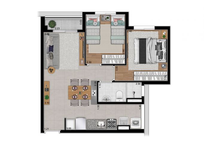 FREGUESIA DO Ó 2 DORMITÓRIOS 42 a 46 M² 1 VAGA