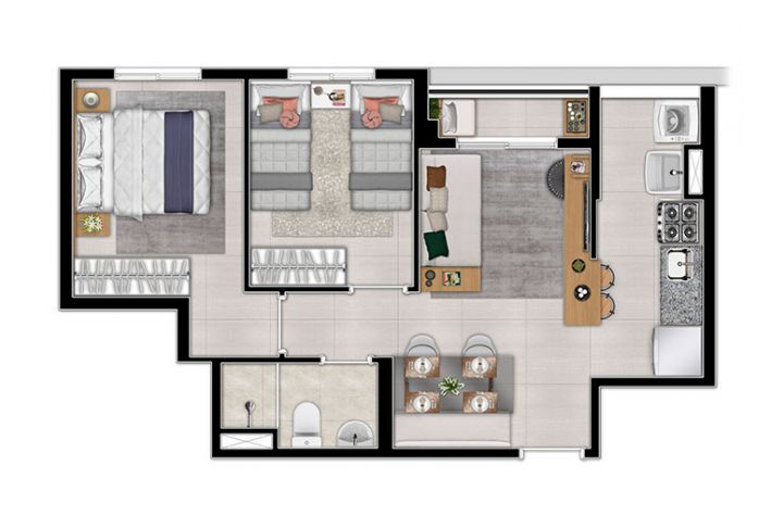 FREGUESIA DO Ó 2 DORMITÓRIOS 42 a 46 M² 1 VAGA