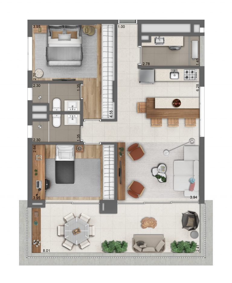 JARDINS  80-94 M²