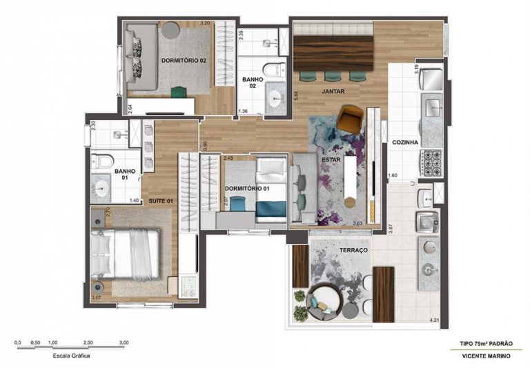 BARRA FUNDA 58-79 M²